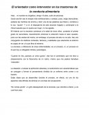 El orientador como interventor en los trastornos de la conducta alimentaria