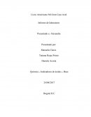 Química – Indicadores de ácidos – Base