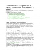 Cómo cambiar la configuración de DNS en un enrutador Alcatel-Lucent I-240W-Q
