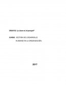 GESTION DEL DESARROLLO HUMANO EN LA ORGANIZACIÓN