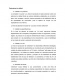 Contol de calidad Calidad en el producto