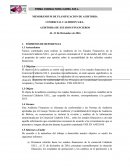 MEMORÁNDUM DE PLANIFICACION DE AUDITORIA
