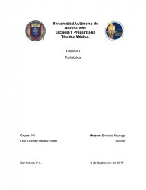 Español - Portafolios. Página 1