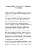 LIBRO DE ARTISTA; DICCIONARIO DE SINÓNIMOS Y ANTÓNIMOS