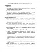 REGISTRO MERCANTIL Y SOCIEDADES COMERCIALES GENERALIDADES