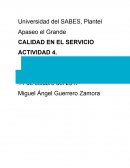Actividad Calidad en el servicio