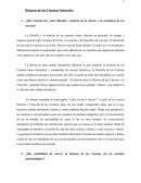 Historia de las Ciencias Naturales