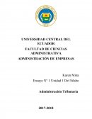Ensayo N° 1 Unidad 1 Del Silabo Administración Tributaria