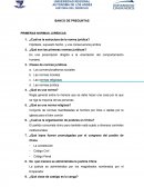 BANCO DE PREGUNTAS PRIMERAS NORMAS JURÍDICAS