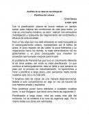 Análisis de la clase de sociología #4 Planificación urbana