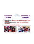 DIARIOS DE CAMPO DEL 09 AL 13 DE OCTUBRE
