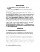 Ensayo de la amistad ¿Qué es la amistad?