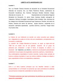 LIBRETO ACTO ANIVERSARIO 2015. Página 1