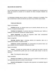 Matriz de filtrado de conceptos. Página 1