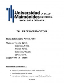 Intente buscar variables que existen en una población y clasifíquelas.. Página 1