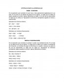 VALORES OPERACIONES ALGEBRAICAS SUMA O ADICION