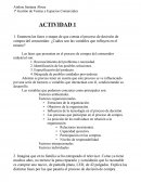 Como son las Actividades tema 2 Investigación Comercial