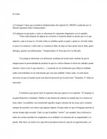 Expliquen en qué parte y cómo se relacionan los siguientes fragmentos con el capítulo. Página 1