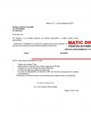 En relación a su amable solicitud me permito presentarle a Usted nuestro mejor presupuesto.