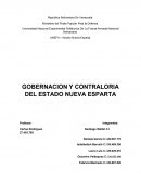 Contraloria y gobernación GOBERNACION Y CONTRALORIA DEL ESTADO NUEVA ESPARTA