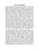 PÁRRAFOS DE ARGUMENTOS