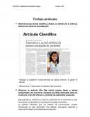 Selecciona una revista científica y busca un artículo de la misma y deducir dos ideas de investigación.