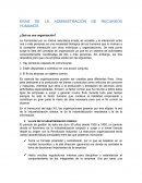 Eras de la administracion de recursos humanos