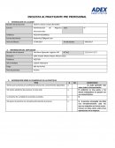 ENCUESTA AL PRACTICANTE PRE PROFESIONAL