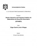 Diseño Interactivo del Programa Analítico de Matemáticas de Educación Secundaria