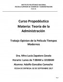 Reseña de la pelicula tiempos modernos