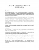 USO DE PANELES SOLARES EN CHIHUAHUA