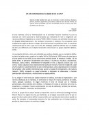 El arte contemporaneo a dejado de ser un arte?