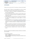 Mis creencias sobre la enseñanza en Educación Infantil