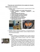 Propuesta para mantenimiento de equipos de cómputo