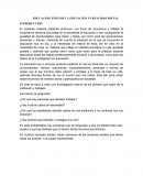 EDUCACION: FINES DE LA EDUCACION VS REALIDAD SOCIAL