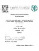 Informe de un Reporte de solubilidad