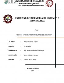 MODULO INFORMATICO PARA EL ÁREA DE ARCHIVOS. Página 1