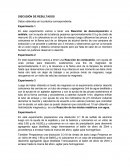 Quimica. DISCUSIÓN DE RESULTADOS