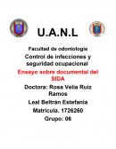 Control de infecciones y seguridad ocupacional Ensayo sobre documental del SIDA
