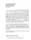 Modelo de amparo indirecto por falta de emplazamiento en jurisdiccion voluntaria
