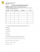 Evaluación de Educación Matemática “Potencias”