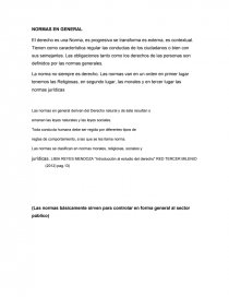 NORMAS EN GENERAL CLASIFICACION DE LAS NORMAS JURIDICAS. Página 1