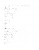 Ejercicios sistemas de ecuaciones por el método de igualación