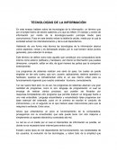 ENSAYO TECNOLOGÍAS DE LA INFORMACIÓN