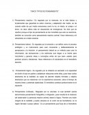 CINCO TIPOS DE PENSAMIENTO