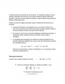 La determinación de las raíces de una ecuación