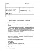 Tema Actividad Calidad y control estadístico