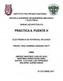 PRÁCTICA 6. PUENTE H ELECTRONICA DE POTENCIAL APLICADA