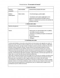 Ficha de lectura: “El mercader de Venecia”. Página 1