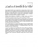 ¿Cuál es el Sentido de la Vida?